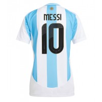 Dres Argentina Lionel Messi #10 Domaci za Žensko Copa America 2024 Kratak Rukav